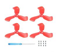 HpLive Juego de 4 hélices de drones de 3 hojas para DJI Neo 2 Drone, coloridas hélices de PC con soporte protector, hojas de repuesto (rojo)