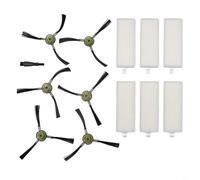HpLive Juego de accesorios para aspiradora robot Life K2/K3/K4/K5, así como M210/M210S/M210B/M213 con 6 filtros, 6 cepillos laterales y cepillo de limpieza