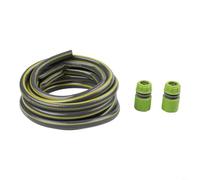 HpLive Juego de extensión de manguera de jardín de 3 piezas de 5 m con acoplamiento rápido y dos conectores de manguera de PVC resistente, para conexión estándar de 12 pulgadas