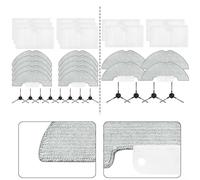 HpLive Juego de piezas de repuesto para filtro HEPA para Airzeen R7 J10 y para robot aspirador LARESAR P10, accesorios de papel de filtro de microfibra de plástico de nailon, 4 filtros, 4 paños de