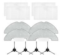 HpLive Juego de piezas de repuesto para filtro HEPA para Airzeen R7 J10 y para robot aspirador LARESAR P10, accesorios de papel de filtro de microfibra de plástico de nailon, 4 filtros, 4 paños de