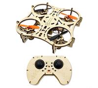 HpLive Kit de drones de madera, kit de montaje de madera para bricolaje, kit de drones teledirigidos con luces LED brillantes, piezas de vuelo de 360° para principiantes
