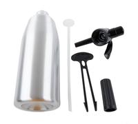 HpLive Máquina expendedora de agua de soda de aluminio para uso doméstico, con gas ajustable, diseño portátil (plata)