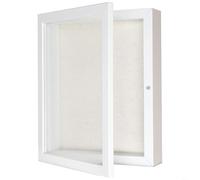 HpLive Marco de fotos 3D, caja de sombra con interior profundo para montaje en pared, marco de objetos de madera en estilo vintage (blanco, 8 x 10)