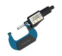 HpLive Micrómetro digital electrónico exterior 0,001 mm precisión con grosor de pared y cabeza plana, métrico/imperial conmutable, plata (25-50 mm)