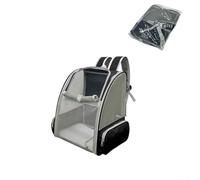 HpLive Mochila plegable para gatos con ventana grande, parte trasera acolchada, hebilla de seguridad, capacidad de carga de 4 kg, color negro