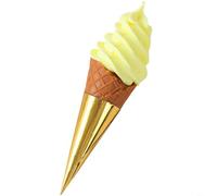 HpLive Modelo de cono de helado, decoración de escaparates, accesorios fotográficos, artículos decorativos de jardín, de plástico, diseño realista, calidad de PVC duradero, 22 x 6 cm, uso versátil