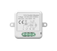 HpLive Módulo de relé con interruptor wifi, LED 300 W 10 A para interruptor de circuito inteligente WIFI, módulo de relé de control de voz (1CH)