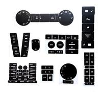 HpLive Pegatinas de teclas blancas negras para Touareg 2004 a 2009, juego de láminas de reparación para radio y navegación, letras de vinilo de alta calidad contra la transmisión de luz, interior del