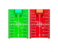 HpLive Placa de destino magnética, placa reflectante, receptor láser, accesorios de precisión para niveladores, doble escala pulgadas y cm, lámina altamente reflectante, imán fuerte, 105 x 74 mm (rojo