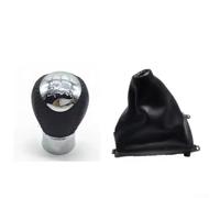HpLive Pomo de palanca de cambios de 5/6 marchas con funda de piel para Mazda 6 2002-2007, negro (5 velocidades)