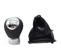 HpLive Pomo de palanca de cambios de 5/6 marchas con funda de piel para Mazda 6 2002-2007, negro (6 velocidades)