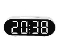HpLive Reloj despertador multifuncional, cargador inalámbrico, reloj digital con pantalla LED, reloj de mesa electrónico para dormitorio, carga rápida de 15 W, regulable para luz nocturna, control por