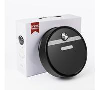 HpLive Robot aspirador, robot aspirador con potencia de succión de 1200 Pa y función de limpieza, diseño plano de 6,5 mm para suelos duros, batería de larga duración (negro)