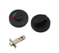 HpLive Rosetón para inodoro con indicador de recibo, cerradura de inodoro con indicador de ocupación integrado y cierre seguro (negro)
