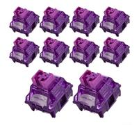 HpLive Silent V2 - Interruptor mecánico RGB lineal con protección contra el polvo, prelubricado para teclados MX (morado)