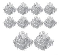 HpLive Silent V2 - Interruptor mecánico RGB lineal con protección contra el polvo, prelubricado para teclados MX (transparente)