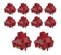 HpLive Silent V2 - Interruptor mecánico RGB lineal con protección contra el polvo, prelubricado para teclados MX (rojo)