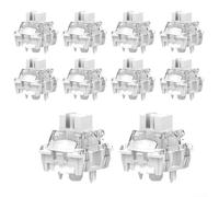 HpLive Silent V2 - Interruptor mecánico RGB lineal con protección contra el polvo, prelubricado para teclados MX (blanco)