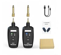 HpLive Sistema inalámbrico de guitarra de 2,4 GHz, sistema inalámbrico de guitarra, receptor de transmisor, recargable, alcance de 100 pies para instrumentos electrónicos, guitarras eléctricas, bajos