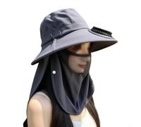 HpLive Sombrero de ventilador solar, sombrero para el sol con ventilador, protección UV, sombrero de pesca con protección para la nuca, USB y carga solar, ligero y transpirable, 10 x 10 x 5 cm, para