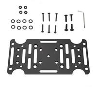 HpLive Soporte de montaje para buzón, placa de metal resistente para postes de madera de 4 x 4 o postes huecos, 10,78 x 5,6 pulgadas, color negro