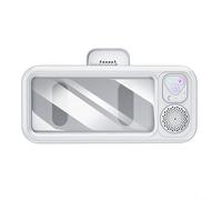 HpLive Soporte para teléfono móvil impermeable con pantalla táctil y altavoz para ducha y baño, ángulo de visión ajustable, agarre fuerte, batería de 800 mAh, puerto de carga tipo C, negro (blanco)