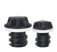 HpLive Tapón de drenaje de refrigerador, tapa de repuesto, cierre de caja de hielo, accesorios para neveras, junta de silicona a prueba de fugas, material ABS resistente al calor, juego de 2 piezas