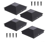 HpLive Tapones para postes de valla, protectores de postes, tapas de valla para postes cuadrados de madera de 5 pulgadas, material de plástico PP resistente a la intemperie, evita la entrada de agua y