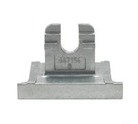 HpLive Tirador de aluminio para ventana, 51 x 19 mm, pieza de repuesto de aluminio, 51 x 19 mm (Center Fork 26 mm) | Aluminio fundido a presión, liso para superficie, estable con uso frecuente, 51 x 19 mm, color plateado
