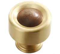 HpLive Tirador de muebles de latón de madera, pomo de cajón retro, tirador de puerta antiguo, hardware de un solo agujero para armario y cómoda, construcción duradera y aspecto elegante, combinación