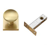 HpLive Tirador de puerta interior minimalista de cobre con mecanismo oculto y mango de un solo lado para puertas interiores de 35 - 50 mm de grosor (E)