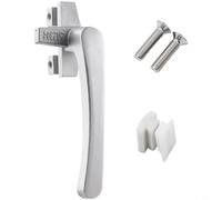 HpLive Tirador de ventana, tirador de puerta, conjunto de 38 unidades, herrajes para ventanas de aluminio, montaje izquierdo/derecho, con inserciones de nailon contra daños en el marco, 13,8 x 3,4 x