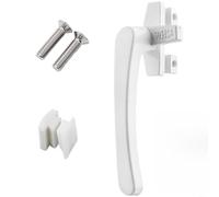 HpLive Tirador de ventana, tirador de puerta, conjunto de 38 unidades, herrajes para ventanas de aluminio, montaje izquierdo/derecho, con inserciones de nailon contra daños en el marco, 13,8 x 3,4 x