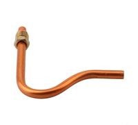 HpLive Tubo de escape de aire de aluminio con 7 formas para compresores domésticos pequeños, color plata, cobre, rosca M9 a M9,5, duradero y resistente a la corrosión, varios (C)