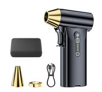 HpLive Turbo Jet Fan 130.000 rpm turbo ventilador con motor sin escobillas, recargable por USB, para quitar la nieve, teclado y eliminar el polvo (negro)