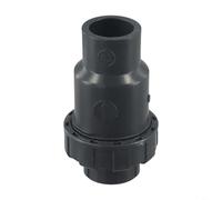 HpLive Válvula antirretorno de piscina, válvula antirretorno de 32 mm, material de PVC resistente, fácil montaje sin herramientas, repuesto para estanque de piscina, color gris