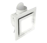 HpLive Ventilador de baño, silencioso ventilador de baño con luz LED, potente flujo de aire para eliminar la humedad eficiente, adecuado para aberturas de techo 24 x 24, 30 x 30, 34 x 34 cm (12