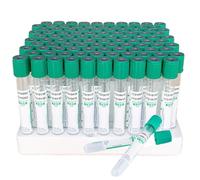 HpLNDas Tubo De Vidrio Desechable para RecoleccióN De Sangre Al VacíO, 100 Unidades, 3/5/10 Ml (Heparina SóDica/Litio), para RecoleccióN De Muestras De Sangre En Laboratorio.,Heparin-Lithium-3ml