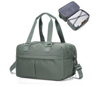 HPLQQ Bolsa de Viaje 40x20x25 Ryanair Bolsa Equipaje de Mano 40x30x20 de Fin de Semana de Deporte Mujer Impermeable Bolsa Gimnasio Bolso Maternidad Hospital con Capacidad Expandible,B03-Verde Militar