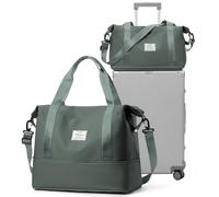 HPLQQ Bolsa de Viaje 40x20x25 Ryanair Bolsa Equipaje de Mano 40x30x20 de Fin de Semana de Deporte Mujer Impermeable Bolsa Gimnasio Bolso Maternidad Hospital con Capacidad Expandible,A03-Verde Militar