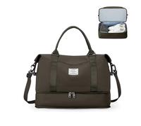 HPLQQ Bolsa de Viaje 40x20x25 Ryanair Bolsa Equipaje de Mano 40x30x20 de Fin de Semana de Deporte Mujer con Compartimento para Zapatos Bolsa Gimnasio Bolso Maternidad Hospital,A11-Curry Oscuro