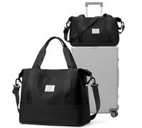 HPLQQ Bolsa de Viaje 40x20x25 Ryanair Bolsa Equipaje de Mano 40x30x20 de Fin de Semana de Deporte Mujer Impermeable Bolsa Gimnasio Bolso Maternidad Hospital con Capacidad Expandible,A02-Negro
