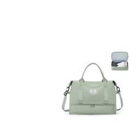 HPLQQ Bolsa de Viaje 40x30x20 Ryanair Equipaje de Mano de Fin de Semana de Deporte Mujer con Compartimento para Zapatos Bolsa Gimnasio Bolso Maternidad Hospital,A12-Verde Blanco