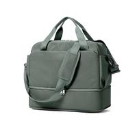 HPLQQ Bolsa de Viaje 40x30x20 Ryanair Equipaje de Mano de Fin de Semana de Deporte Mujer con Compartimento para Zapatos Impermeable Bolsa Gimnasio Bolso Maternidad Hospital,C03-Verde Militar