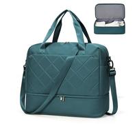 HPLQQ Bolsa de Viaje 40x30x20 Ryanair Equipaje de Mano de Fin de Semana de Deporte Mujer con Compartimento para Zapatos Bolsa Gimnasio Bolso Maternidad Hospital,H04-Azul Pavo Real