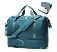 HPLQQ Bolsa de Viaje 40x30x20 Ryanair Equipaje de Mano de Fin de Semana de Deporte Mujer con Compartimento para Zapatos Bolsa Gimnasio Bolso Maternidad Hospital,D04-Azul Pavo Real