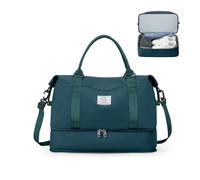 HPLQQ Bolsa de Viaje 40x30x20 Ryanair Equipaje de Mano de Fin de Semana de Deporte Mujer con Compartimento para Zapatos Bolsa Gimnasio Bolso Maternidad Hospital,A03-Azul Pavo Real