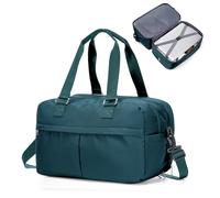 HPLQQ Bolsa de Viaje 40x30x20 Ryanair Equipaje de Mano de Fin de Semana de Deporte Mujer Impermeable Bolsa Gimnasio Bolso Maternidad Hospital con Capacidad Expandible,B04-Azul Pavo Real