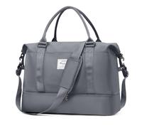 HPLQQ Bolsa de Viaje 45x36x20 Easyjet Equipaje de Mano Bolsa de Fin de Semana de Deporte Mujer con Compartimento para Zapatos Impermeable Bolsa Gimnasio Bolso Maternidad Hospital,B03-Pizarra Gris